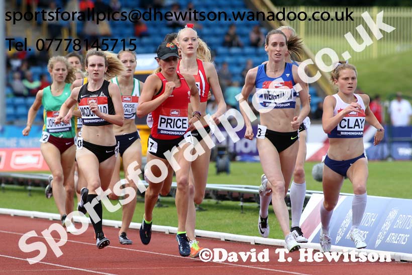 Womens 1500 metres, British Championships, Birmingham. Photo: David T. Hewitson/Sports for All Pics